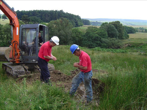 Opening up trenches for the Burdonside/Goften excavation