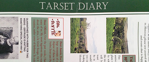 Photograph of the first edition of Tarset Diary in summer 2020